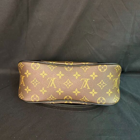 Louis Vuitton Boulogne Monogram Canvas Shoulder Bag — Black Trim, Like New - Picture 6 of 16